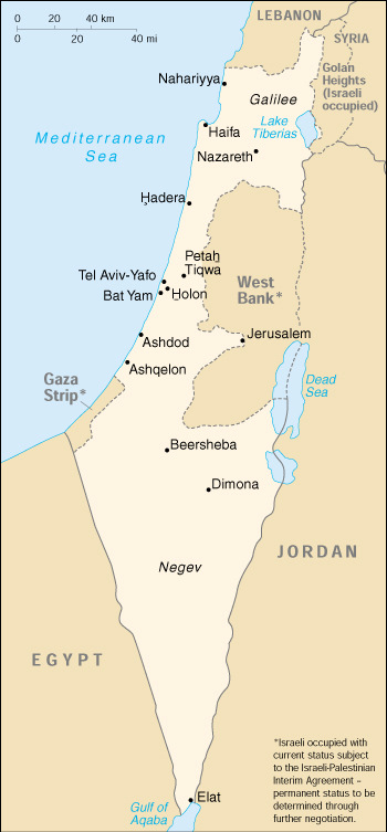 Map of Israel