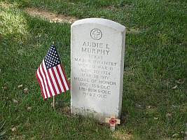 Gravestone of Audie Murphy - American Hero